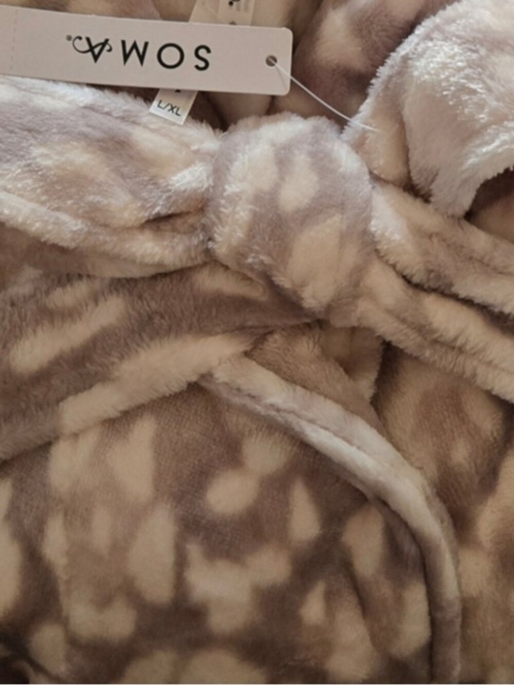 Soma Robe Jaguar Leopard Spots Short Luxury L/XL NWT 🤎RETAIL $88- - Picture 3 of 7